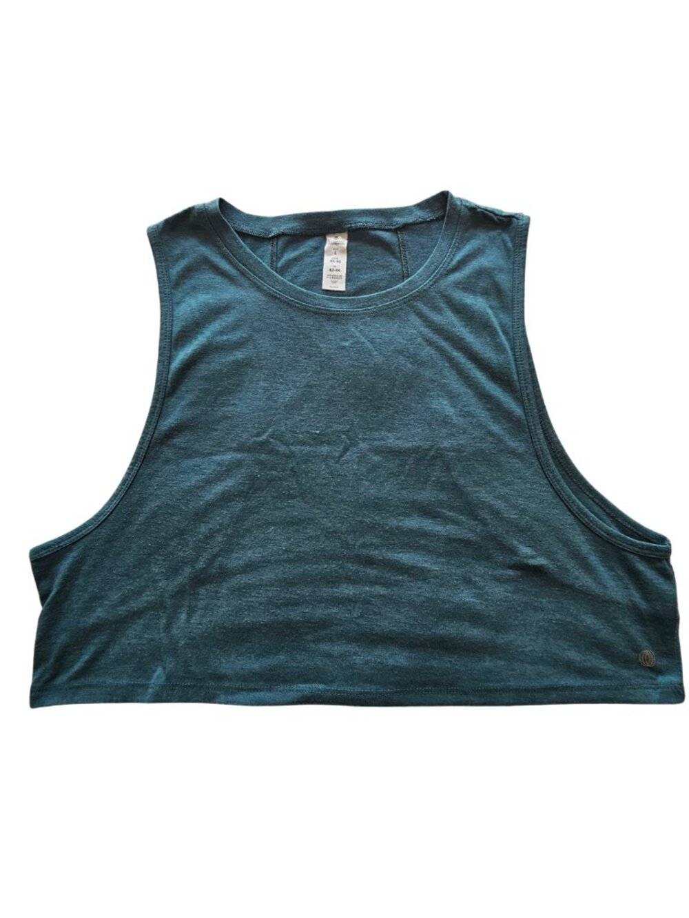 Balance Collection Women’s Large Teal Cropped Yoga Workout Tank Top
